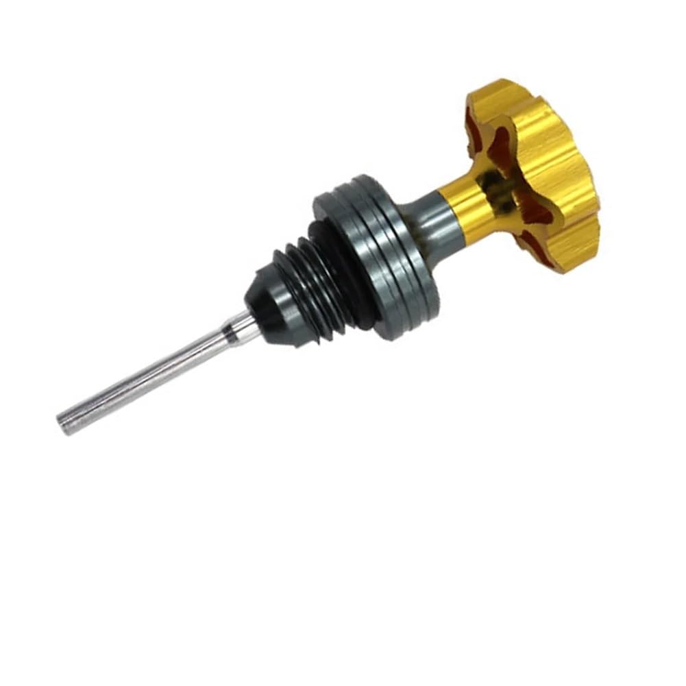 Motorrad Zubehör Ölstandsanzeige Ölmessstab Motorölmessstab Einfülldeckel Motor Kurbelgehäuse Ölstandsanzeige Für Roller Öltemperaturanzeige(YELLOW) von Dngjuen