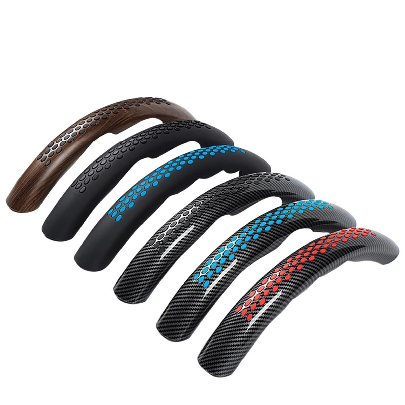 Auto Lenkradbezug 2 Teile/Satz Auto Lenkrad Abdeckung Anti-Slip Silikon Lenkung Schutz Zubehör Universal Steer Rad Booster Abdeckung Auto Lenkradschutz(Red) von Dnhqknog