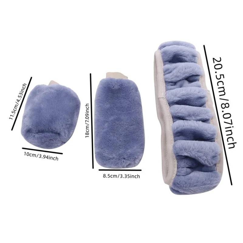 Auto Lenkradbezug 3 Teile/Satz Universal Plüsch Auto Lenkrad Abdeckungen Winter Kunstpelz Hand Bremse & Getriebe Abdeckung Set Auto Innen Zubehör 38cm Auto Lenkradschutz(Coffee B) von Dnhqknog