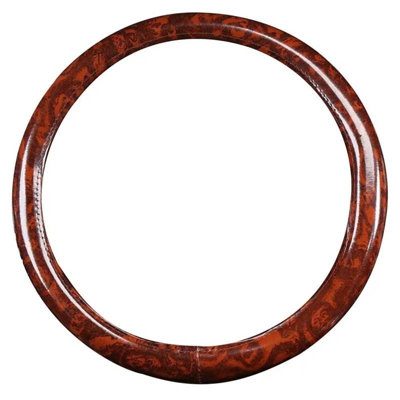 Auto Lenkradbezug Auto-Lenkrad-Abdeckung rutschfest Elastischer Griff Universell 38 cm Holzmaserung Lenkradhülle Autozubehör Auto Lenkradschutz(B) von Dnhqknog
