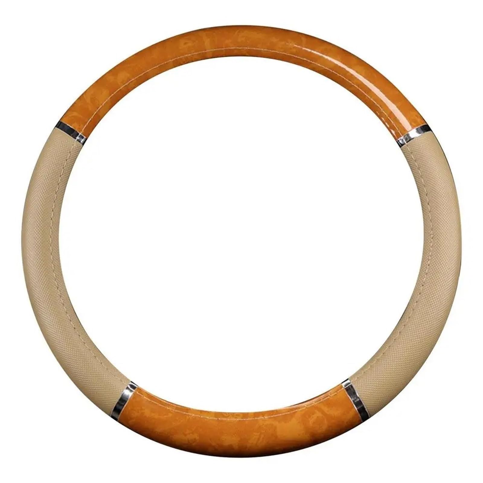 Auto Lenkradbezug Auto-Lenkrad-Abdeckung rutschfest Elastischer Griff Universell 38 cm Holzmaserung Lenkradhülle Autozubehör Auto Lenkradschutz(C) von Dnhqknog