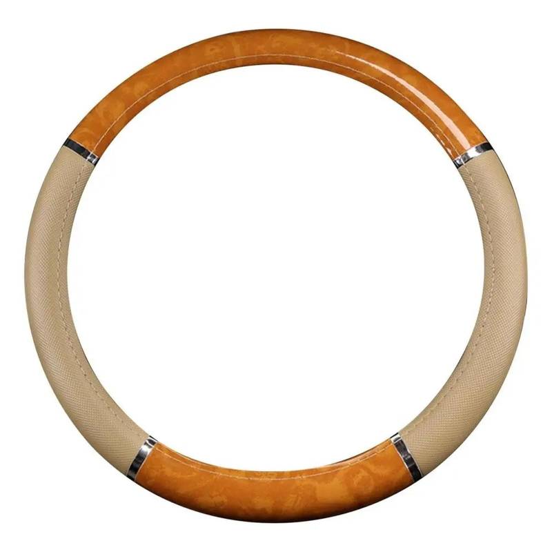 Auto Lenkradbezug Auto-Lenkrad-Abdeckung rutschfest Elastischer Griff Universell 38 cm Holzmaserung Lenkradhülle Autozubehör Auto Lenkradschutz(C) von Dnhqknog