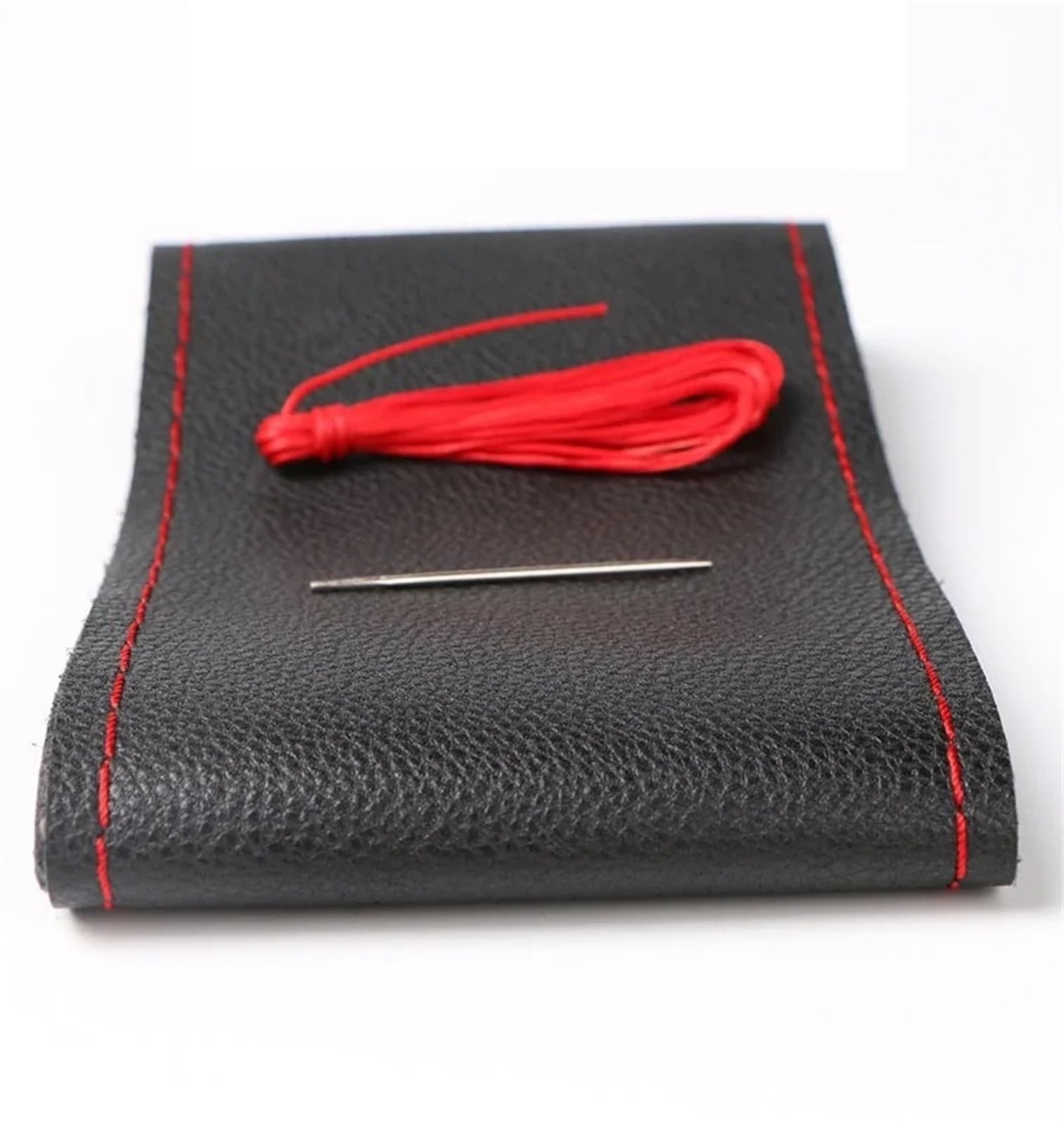 Auto Lenkradbezug Auto-Lenkradbezug Durchmesser 36 cm 38 cm 40 cm Lenkergeflecht Lederlenkrad Auto Lenkradschutz(Red Thread 40cm) von Dnhqknog