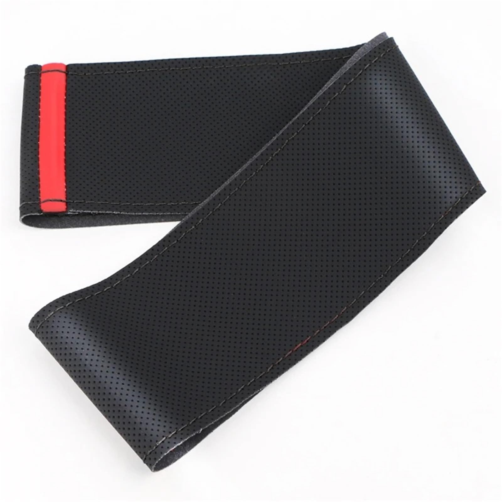 Auto Lenkradbezug DIY Universal Auto Lenkrad Abdeckung Leder Lenkrad Wrap Weiche Atmungsaktive Auto Zubehör 38 cm Auto Lenkung Wrap Auto Lenkradschutz(Black line) von Dnhqknog