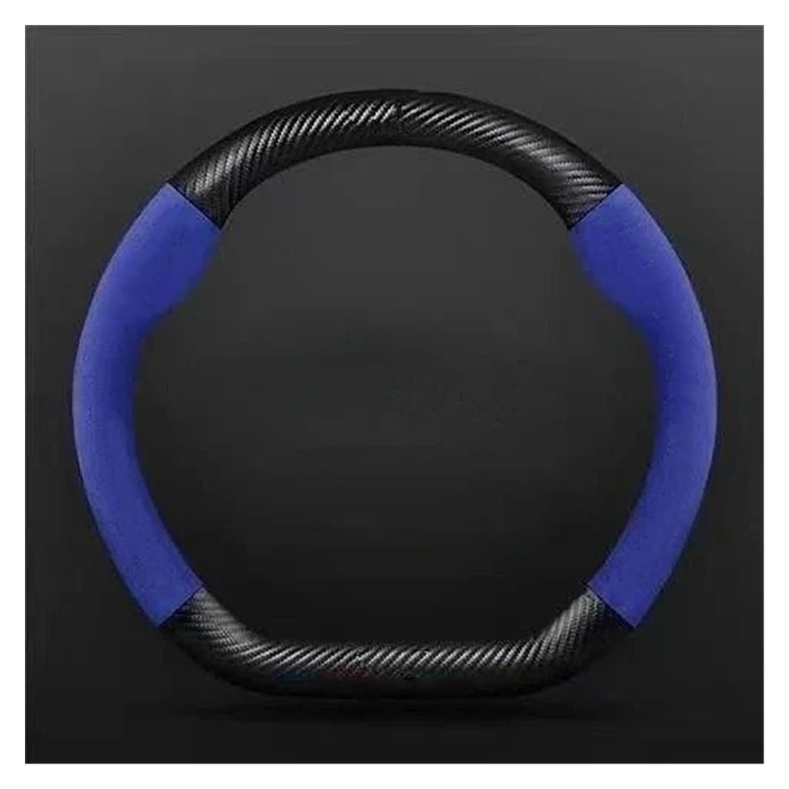 Auto Lenkradbezug Für BYD Für Atto 3 Für Dichtung Für Tang F3 E6 Für Qin Für Han Für Dolphin S6 Auto Wildleder Lenkrad Abdeckung Leder Anti-Slip Auto Lenkradschutz(Blue) von Dnhqknog