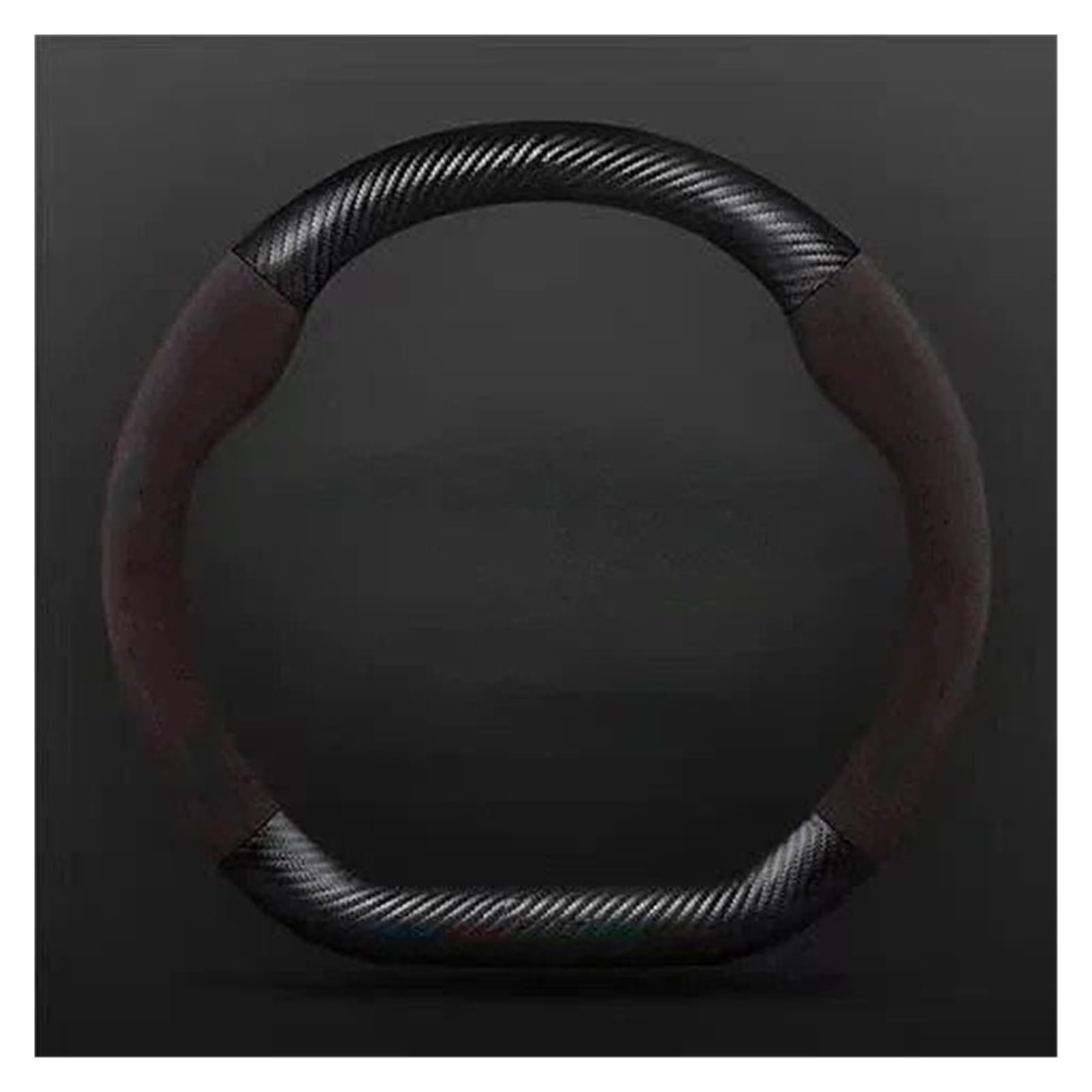 Auto Lenkradbezug Für BYD Für Atto 3 Für Dichtung Für Tang F3 E6 Für Qin Für Han Für Dolphin S6 Auto Wildleder Lenkrad Abdeckung Leder Anti-Slip Auto Lenkradschutz(Brown) von Dnhqknog
