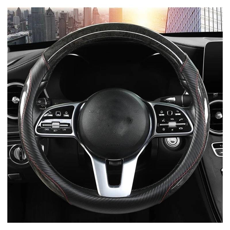 Auto Lenkradbezug Für Benz 2005 2006 2007 2008 2009 2010 2011 Pfirsich Holzmaserung Auto Lenkrad Abdeckung Nicht-Slip Vier Jahreszeiten Griff Abdeckung Auto Lenkradschutz(Black) von Dnhqknog