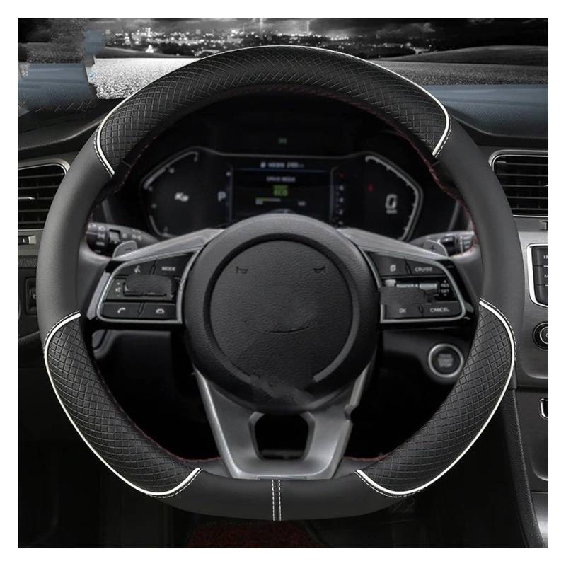 Auto Lenkradbezug Für Benz 2015 2016 2017 2018 2019 2020 2021 2022 2023 Lenkradabdeckung Universalabdeckung Anti-Rutsch-Venen-Design Auto Lenkradschutz(White Circular) von Dnhqknog