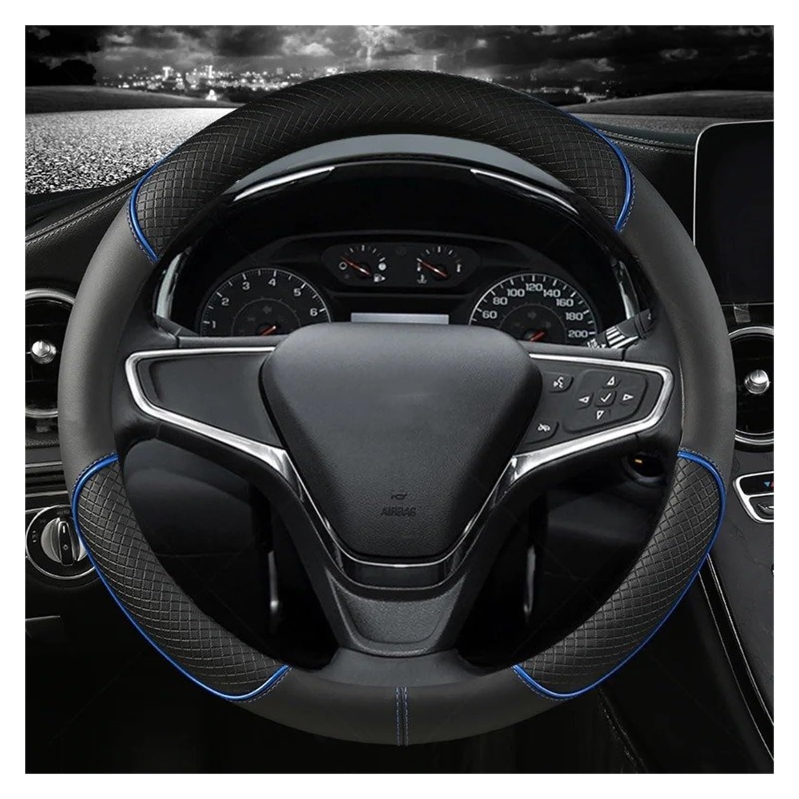 Auto Lenkradbezug Für FIAT Für Ducato Für Peugeot Für Boxer Für Citroen Für Jumper Für Relais Für Ram Für ProMaster Auto Lenkrad Abdeckung Auto Lenkradschutz(Blue) von Dnhqknog