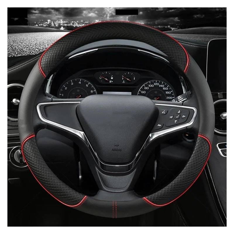 Auto Lenkradbezug Für FIAT Für Ducato Für Peugeot Für Boxer Für Citroen Für Jumper Für Relais Für Ram Für ProMaster Auto Lenkrad Abdeckung Auto Lenkradschutz(RED) von Dnhqknog