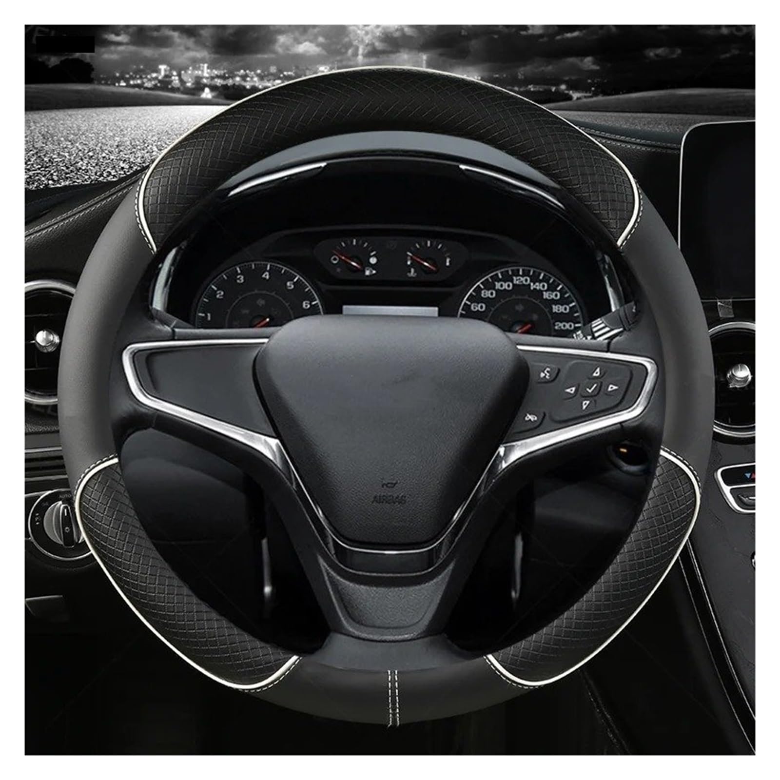 Auto Lenkradbezug Für FIAT Für Ducato Für Peugeot Für Boxer Für Citroen Für Jumper Für Relais Für Ram Für ProMaster Auto Lenkrad Abdeckung Auto Lenkradschutz(White) von Dnhqknog