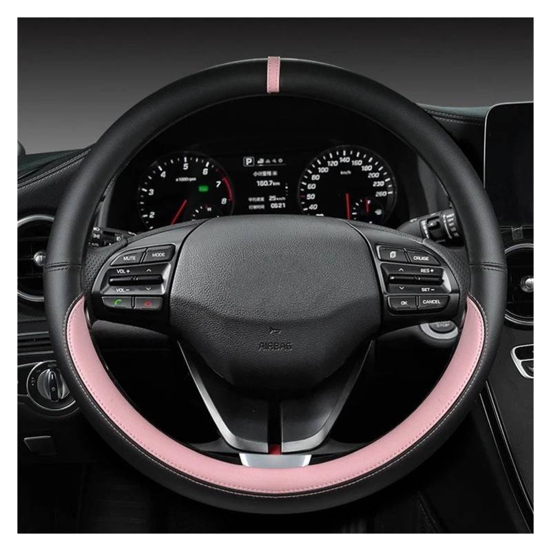 Auto Lenkradbezug Für Hyundai Für I30 Für Creta Für Tucson Für Ix35 Für Elantra Für Santa Fe Für Kona Für I40 Auto Lenkrad Abdeckungen 38 cm Auto Lenkradschutz(PINK O Shape) von Dnhqknog