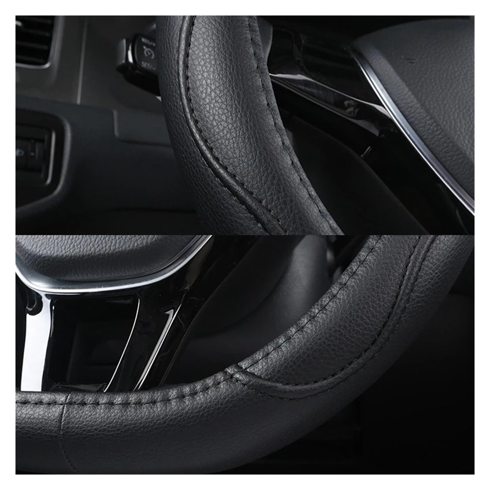 Auto Lenkradbezug Für Nissan Für X-Trail Für Qashqai Für Rogue Für Kicks Für Altima Für Teana 2017-2024 D Typ Auto Lenkrad Abdeckung Auto Lenkradschutz(Red Thread) von Dnhqknog