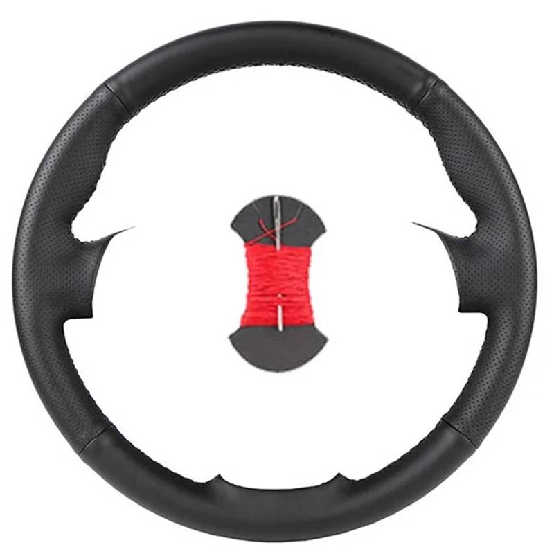Auto Lenkradbezug Für Opel Für Agila Autozubehör Schwarz Verschleißfeste, Individuelle Auto-Lenkradabdeckung Auto Lenkradschutz(Black red Thread) von Dnhqknog