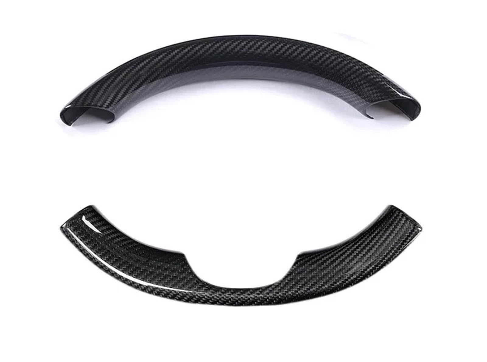 Auto Lenkradbezug Für Tesla Für Modell 3 Y 2017-2023 Real Carbon Fiber Lenkrad Abdeckung Snap-in Abdeckungen Auto Innen Modifikation Dekoration Auto Lenkradschutz(2pcs Bright Carbon) von Dnhqknog