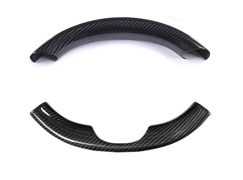 Auto Lenkradbezug Für Tesla Für Modell 3 Y 2017-2023 Real Carbon Fiber Lenkrad Abdeckung Snap-in Abdeckungen Auto Innen Modifikation Dekoration Auto Lenkradschutz(2pcs Bright Carbon) von Dnhqknog