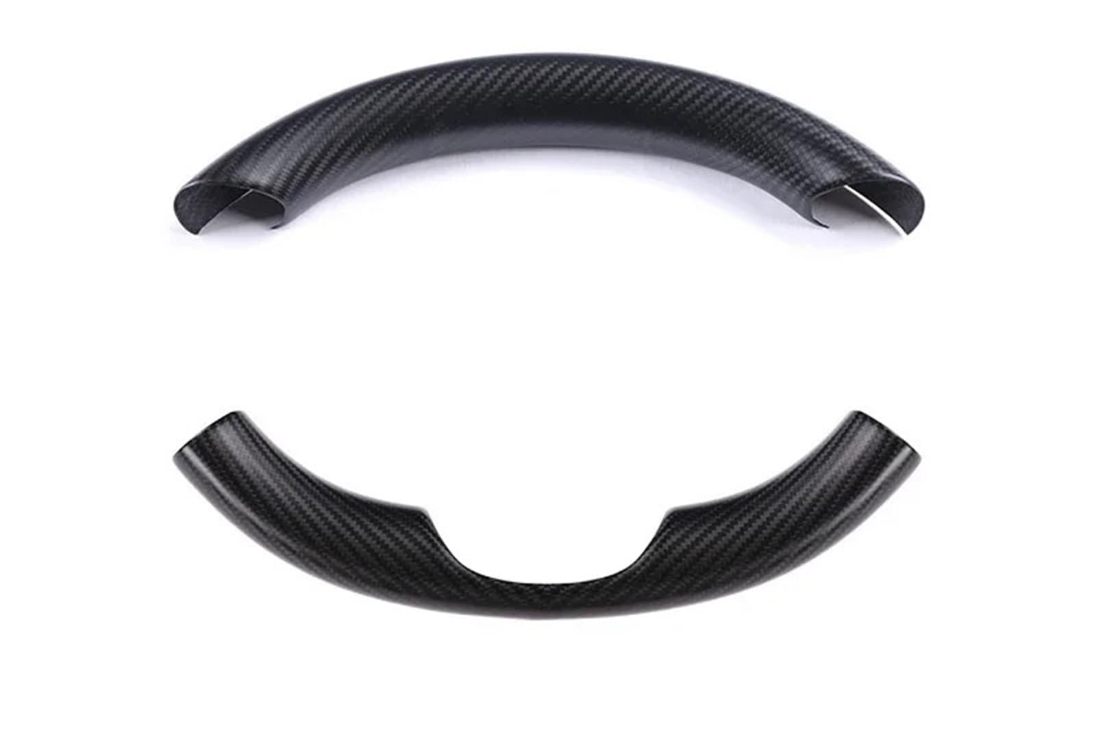 Auto Lenkradbezug Für Tesla Für Modell 3 Y 2017-2023 Real Carbon Fiber Lenkrad Abdeckung Snap-in Abdeckungen Auto Innen Modifikation Dekoration Auto Lenkradschutz(2pcs Matte Carbon) von Dnhqknog