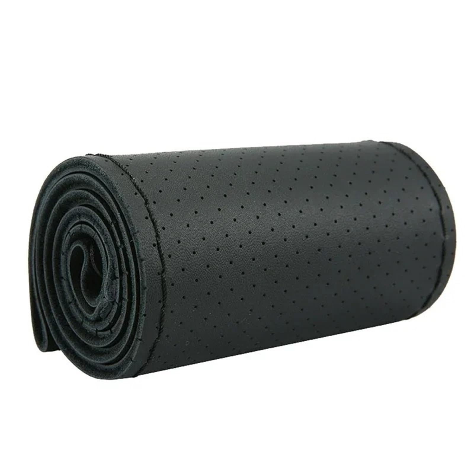 Auto Lenkradbezug LKW-Durchmesser 42/45/47/50 cm Lenkradgeflecht-Abdeckung Mikrofaser-Leder Mit Nadelfaden Rutschfestes Autozubehör Auto Lenkradschutz(B-45CM-Black Thread) von Dnhqknog