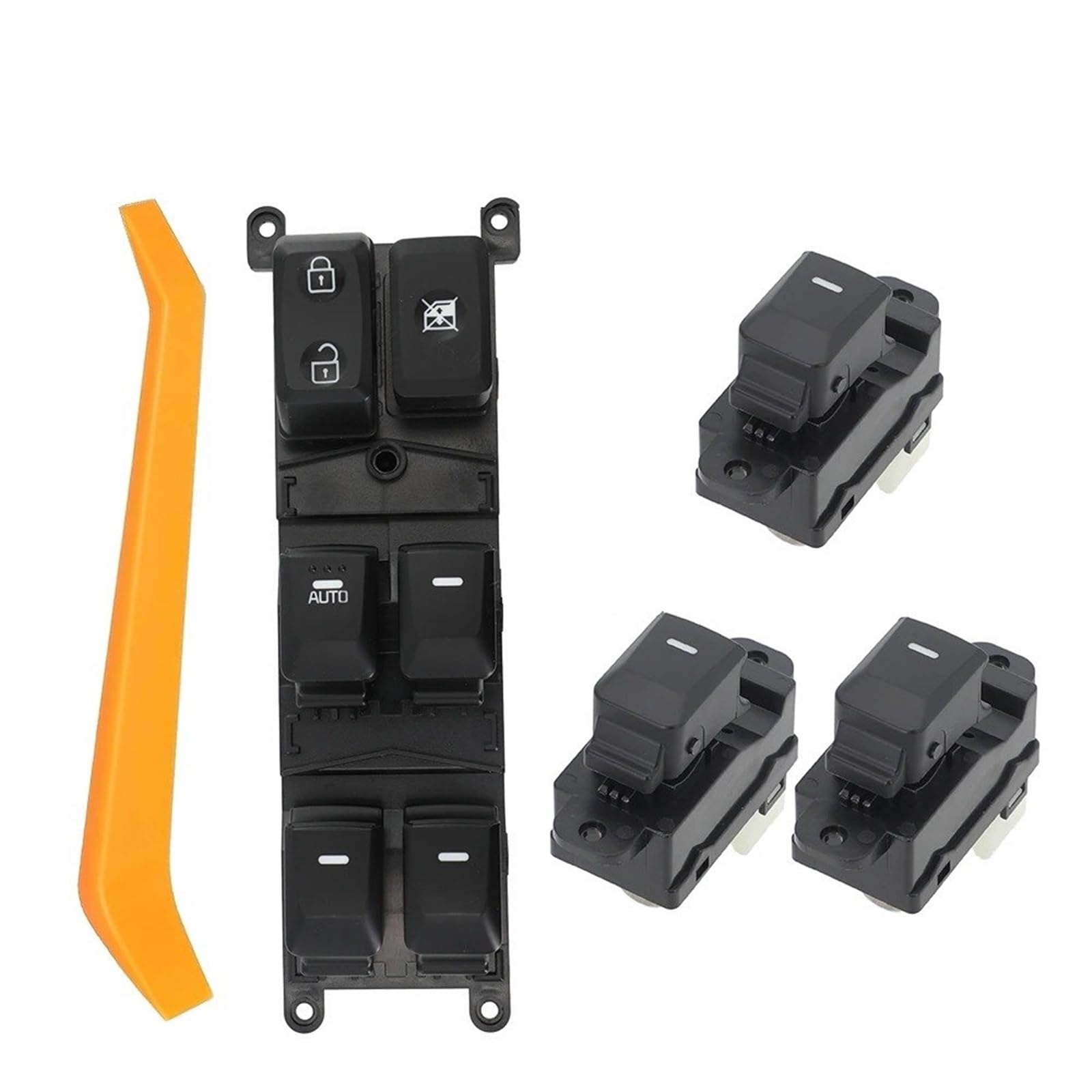 Fensterheberschalter Für Kia Für Rio 2015 2016 2017 935701W157 93570-1W157 Vorne Links Fahrerseite Elektrische Fensterheber Schalter Fensterheberregler(A Set 4PCS) von Dnhqknog