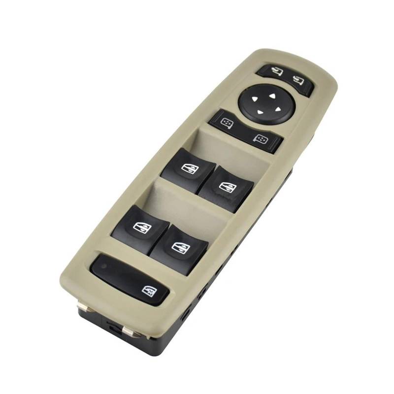 Fensterheberschalter Für Megane Für Laguna III 2008-2016 254000015R 25400-0015R Electric Power Master Fenster Schalter Fensterheberregler(Beige) von Dnhqknog