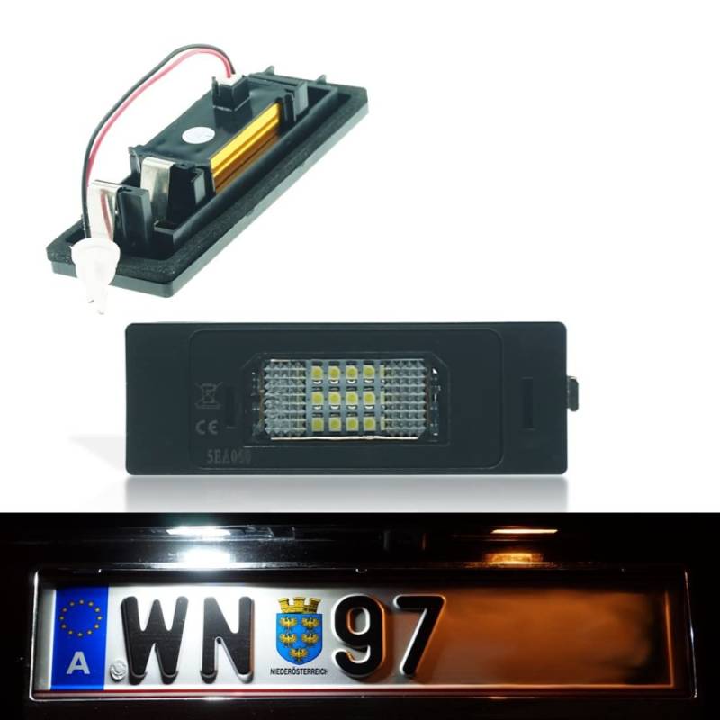 Do!LED 16Z LED Kennzeichenbeleuchtung passend für BMW 1er E81 E87 6er E63 E64 Z4 E85 E86 mit TÜV Nummernschild Beleuchtung Kennzeichenleuchten Xenon Weiss mit E4 Prüfzeichen von Do!LED