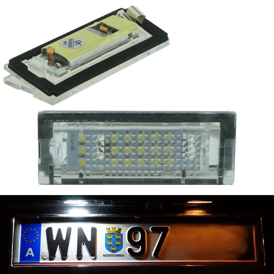 Do!LED A31 LED Kennzeichenbeleuchtung Xenon Weiss mit E Prüfzeichen von Do!LED