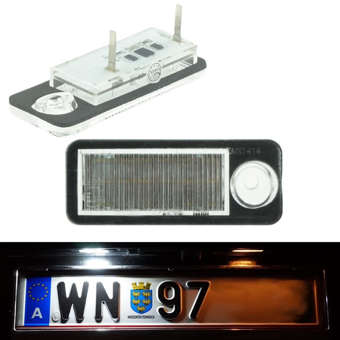 Do!LED A6W LED Kennzeichenbeleuchtung mit E-Prüfzeichen nur für Kombi/Avant Xenon Optik Do!LED A6W LED Kennzeichenbeleuchtung mit E-Prüfzeichen nur für Kombi/Avant Xenon Optik von Do!LED