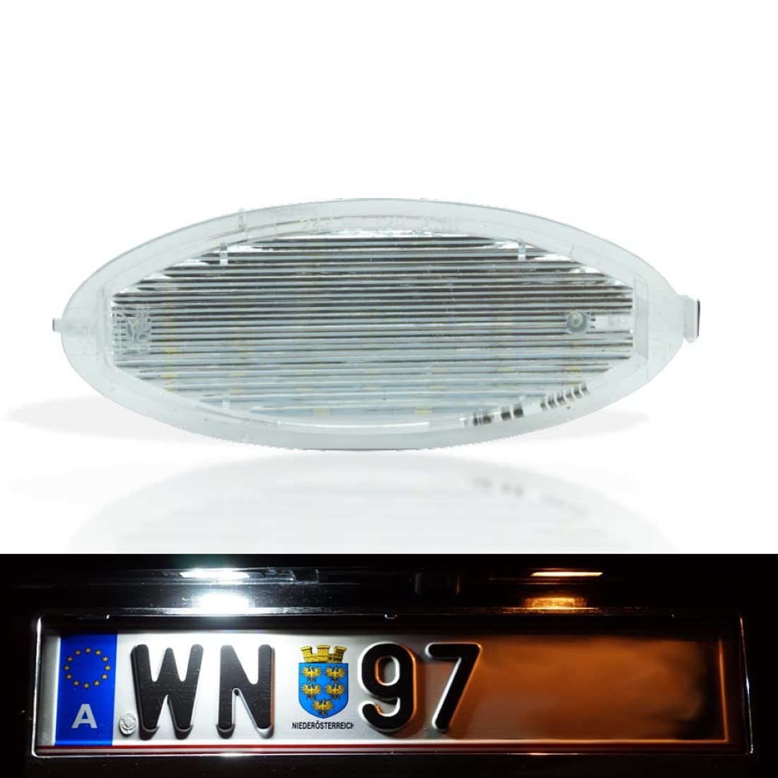 Do!LED P35 LED Kennzeichenbeleuchtung mit ovaler Form mit E-Prüfzeichen => Baujahr und Bauform beachten!!! von Do!LED