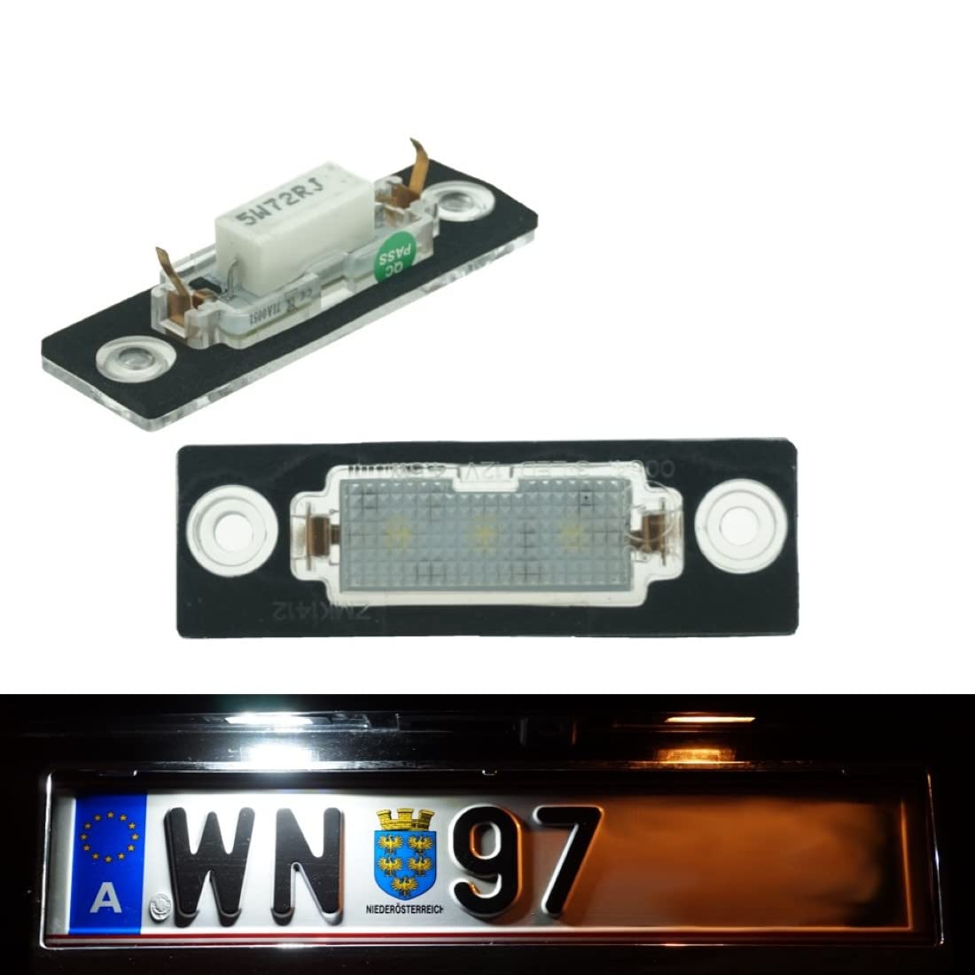 Do!LED WP4 LED Kennzeichenbeleuchtung mit E-Prüfzeichen - mit Silikon & Dichtung => 100% wasserdicht von Do!LED