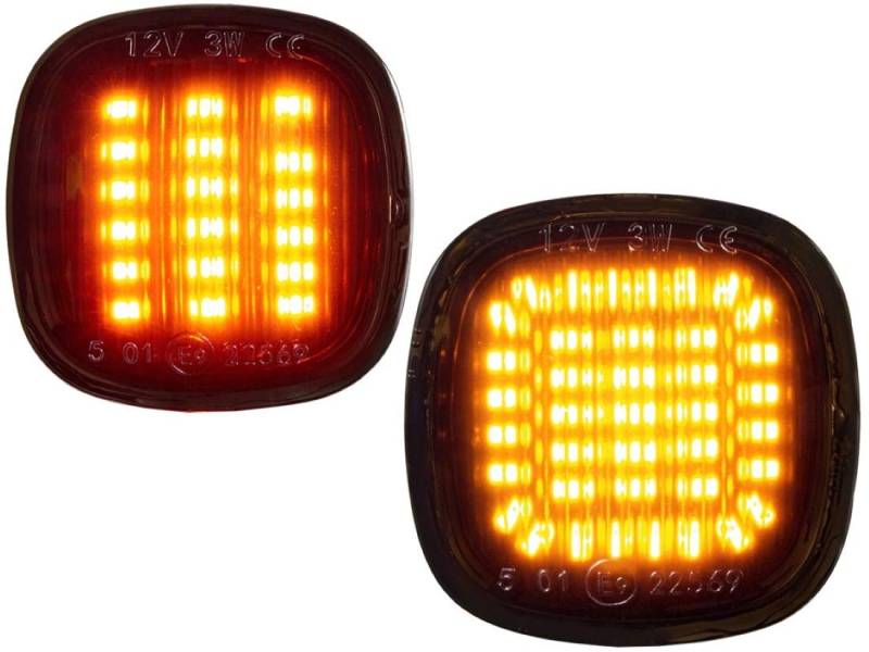 DoLED dynamische LED Seitenblinker Blinker Laufblinker Lauflicht getönt/Rauchglas kompatibel für A3 8L, A4 B5, A8 D2 | SEAT IBIZA 6K | FABIA 1 2, OCTAVIA 1, RAPID, ROOMSTER von Do!LED