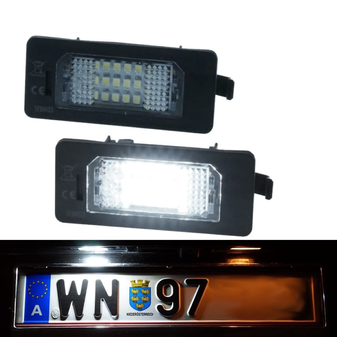 Do!LED 135X LED Kennzeichenbeleuchtung Xenon Weiss mit E-Prüfzeichen von Do!LED