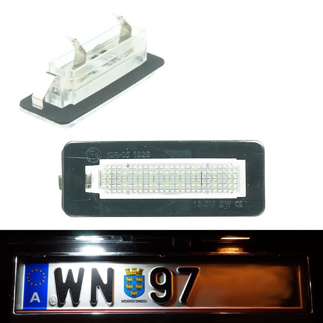 DoLED B15 LED Kennzeichenbeleuchtung Xenon Weiss mit E Prüfzeichen von Do!LED