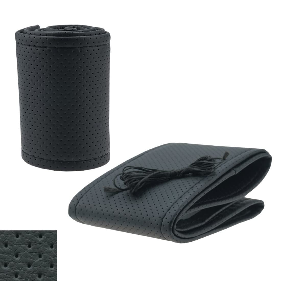 Universal Anti Rutsch Lenkradbezug Schwarz Lenkradhülle Lenkradabdeckung Lenkradschoner Auto mit schwarzer Naht, perforiert Farbe: Schwarz Durchmesser: 35-36 cm Universal Anti Rutsch Lenkradbezug Schwarz Lenkradhülle Lenkradabdeckung Lenkradschoner Auto mit schwarzer Naht, perforiert Farbe: Schwarz Durchmesser: 35-36 cm von Do!LED