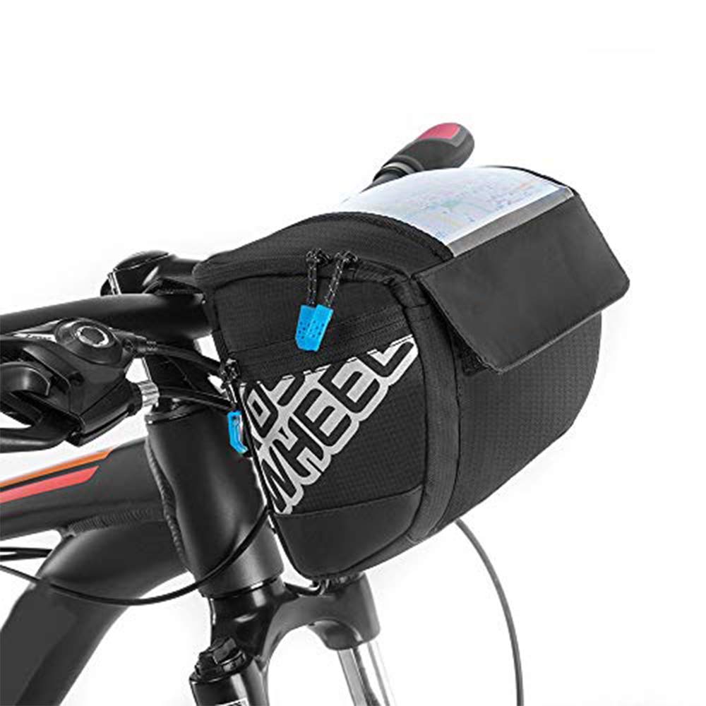 Do-cooler Lenkertasche für Fahrrad, wasserdicht, 3 l, mit Touchscreen-Abdeckung aus PVC, Tasche für Fahrradkorb mit großer Kapazität, Lenkertaschen, verschleißfest, langlebig, leicht zu reinigen von Docooler