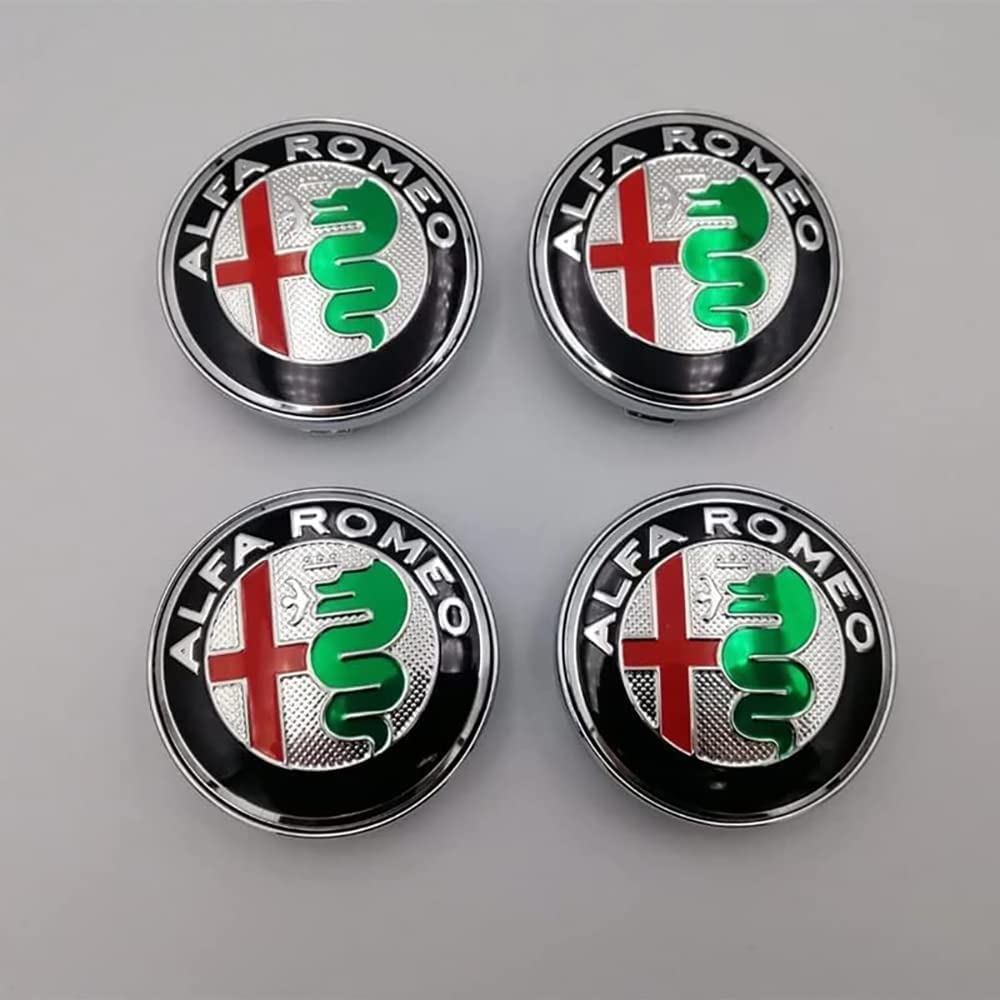 4 X 60 Mm Radkappen, Felgenkappen, Radzierblenden, Radnabenkappen, für Alfa Romeo Mito 147 156 159 166 Giulietta Mito Spider Stelvio 4 X 60 Mm Radkappen, Felgenkappen, Radzierblenden, Radnabenkappen, für Alfa Romeo Mito 147 156 159 166 Giulietta Mito Spider Stelvio von DoUiabc