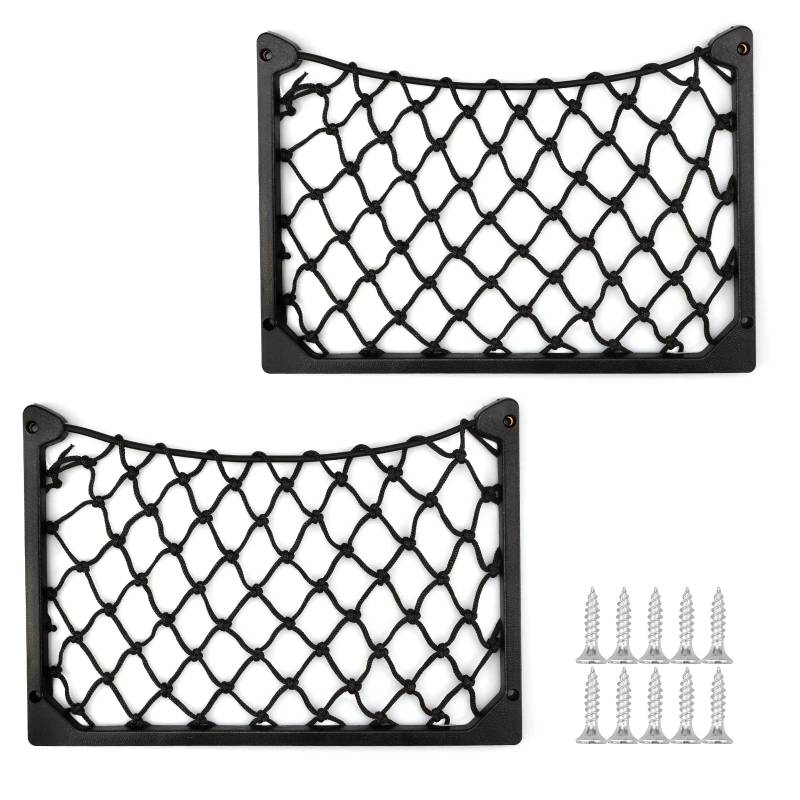 2 Stück Auto Aufbewahrungsnetz Mit Schraube Organizer Netze 31 x 21 cm Multifunktionales Autositz Ablagenetz für Wohnmobil/Transporter/Boote von Doafoce