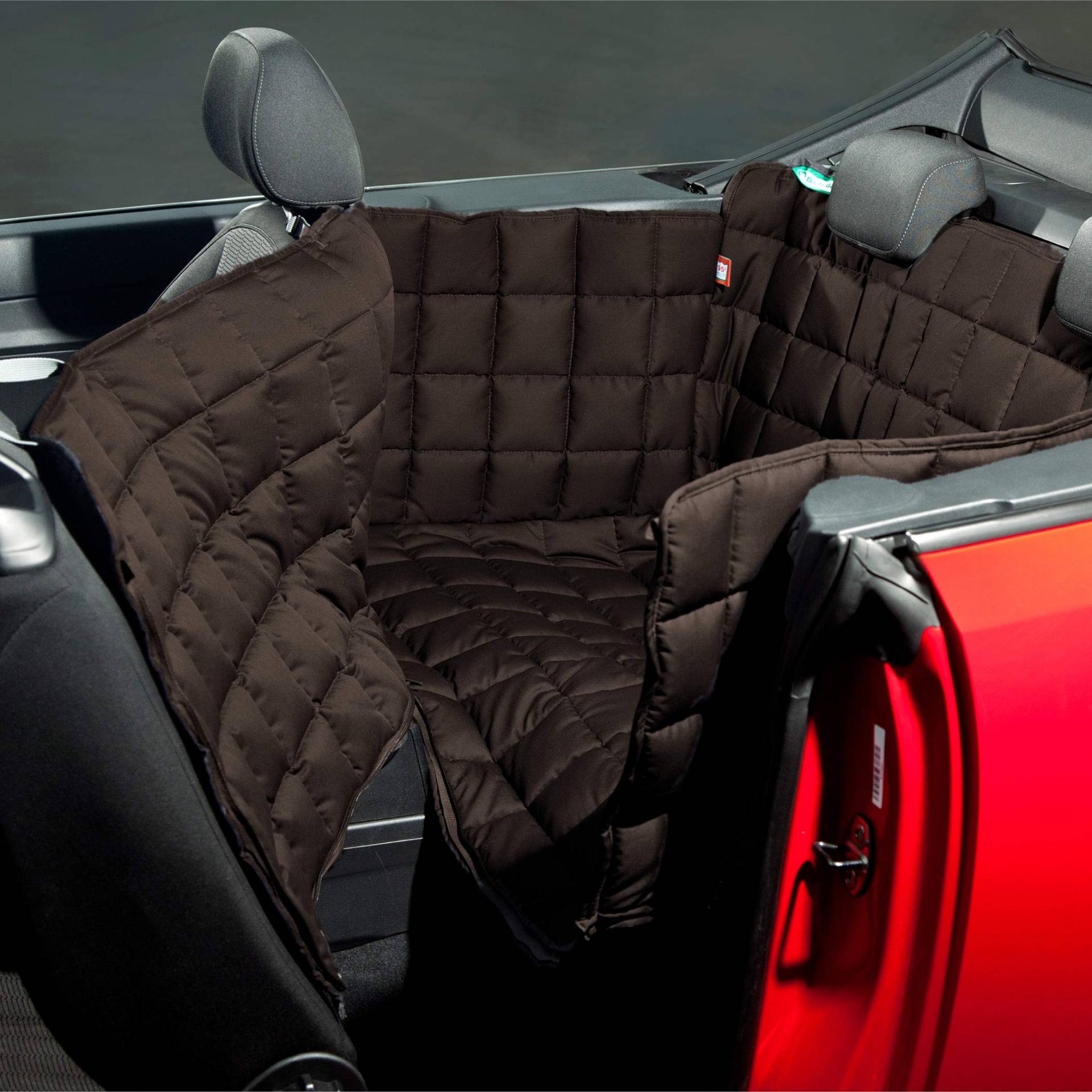 Doctor Bark gepolsterte Cabrio Autoschondecke mit All-Side Schutz für die Rückbank, für alle Cabrios aus Baumwoll-Mischgewebe, S Braun Doctor Bark gepolsterte Cabrio Autoschondecke mit All-Side Schutz für die Rückbank, für alle Cabrios aus Baumwoll-Mischgewebe, S Braun von Doctor Bark