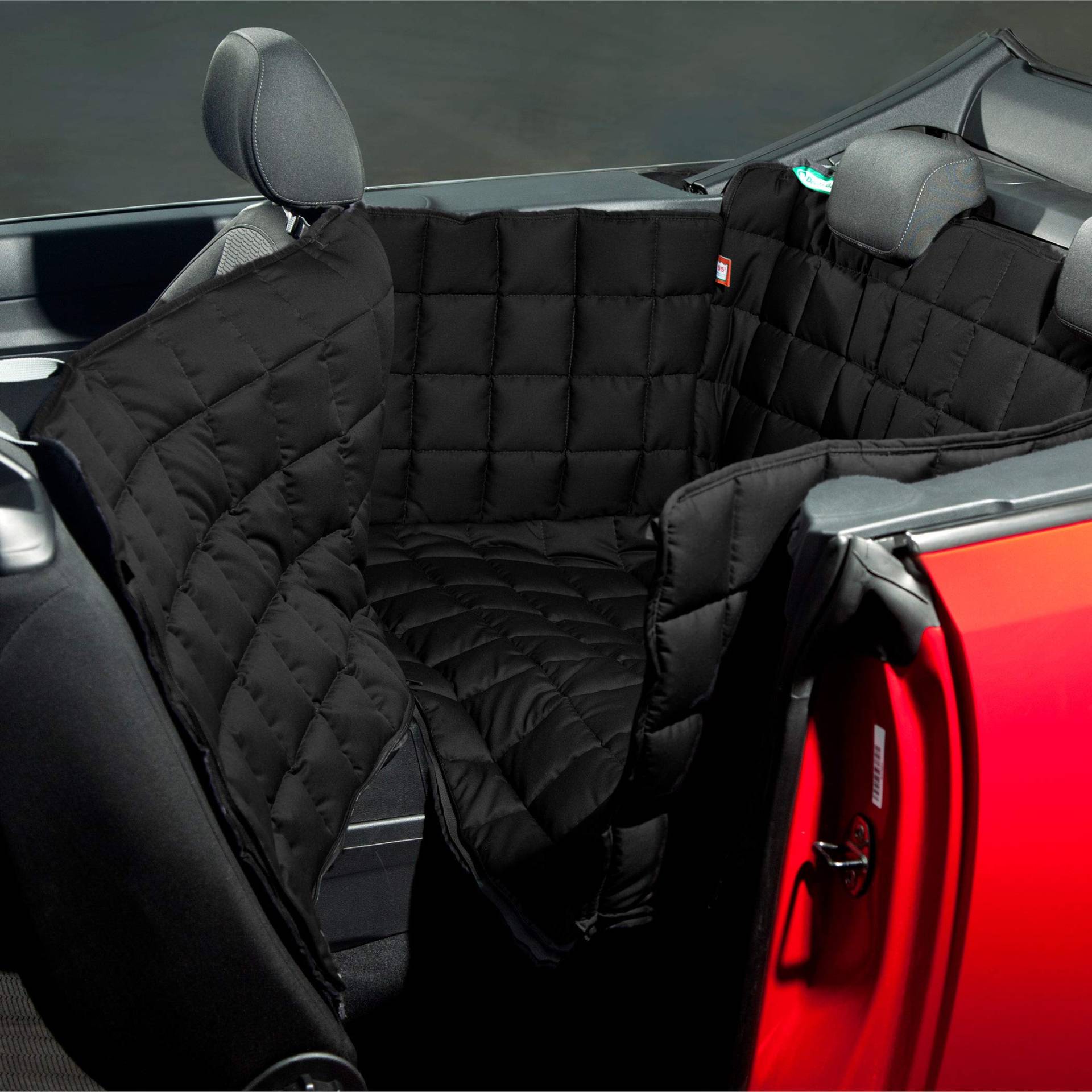 Doctor Bark gepolsterte Cabrio Autoschondecke mit All-Side Schutz für die Rückbank, für alle Cabrios und Coupés, L Schwarz Doctor Bark gepolsterte Cabrio Autoschondecke mit All-Side Schutz für die Rückbank, für alle Cabrios und Coupés, L Schwarz von Doctor Bark