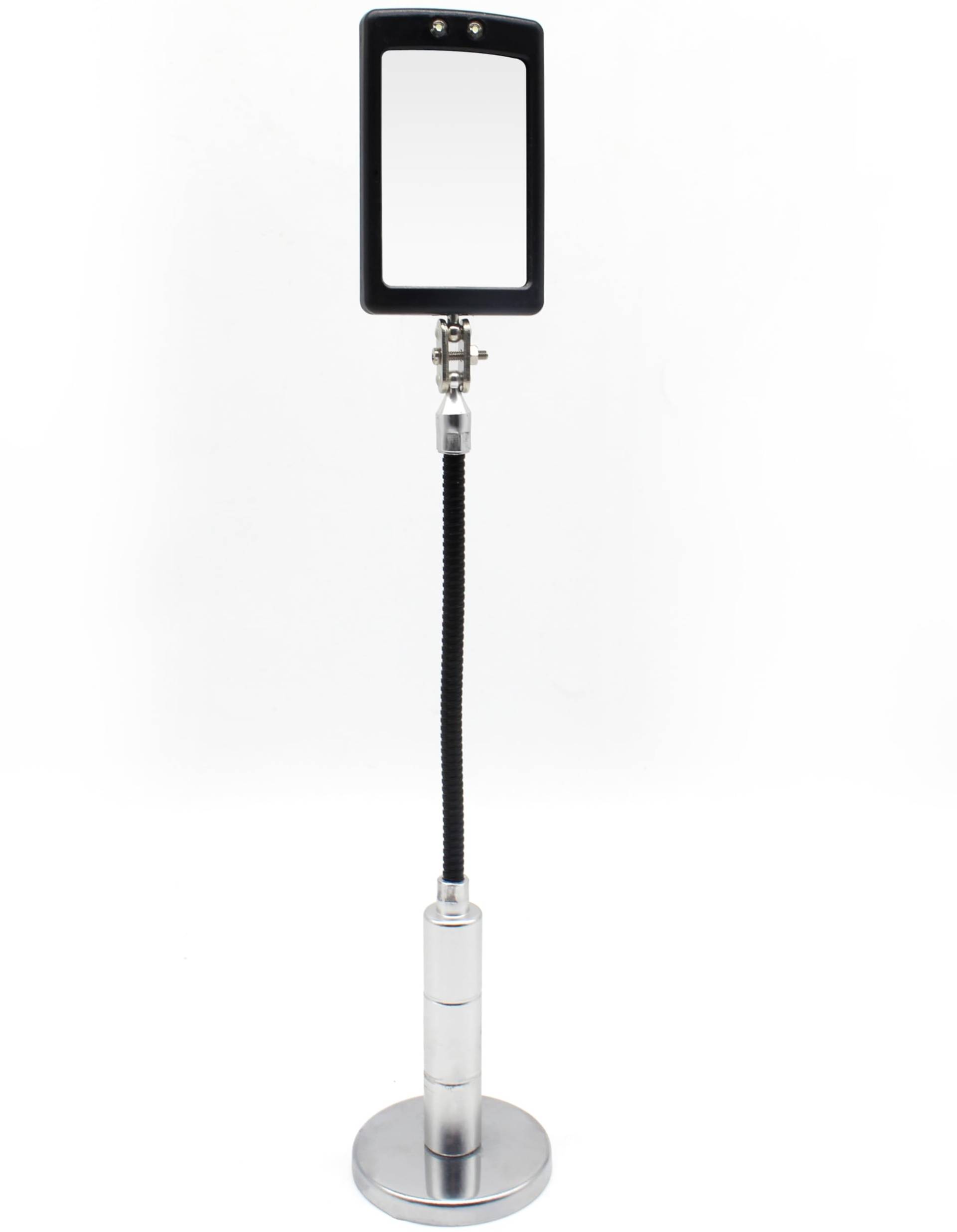 Doctor San - Sanierungstechnik Teleskopspiegel Inspektionsspiegel LED flexibel Handspiegel ausziehbar Kfz-Spiegel Autospiegel (8088 flexibel eckig +LED + Magnetfuß) von Doctor San - Sanierungstechnik