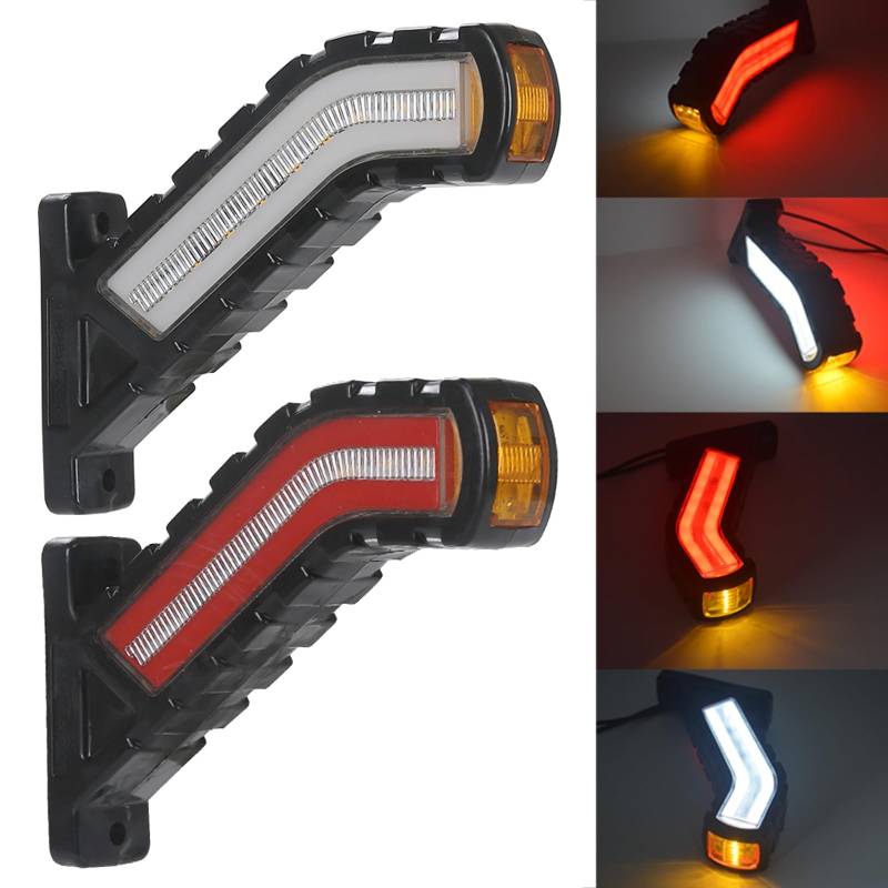 DoeDoefong 2 x LED Gummi Begrenzungsleuchte Seitenleuchte, 12V 24V Begrenzungsleuchten Positionsleuchte Auto LKW PKW Wohnwagen KFZ Lampe Leuchte Licht Begrenzungsleuchten Anhänger von DoeDoefong
