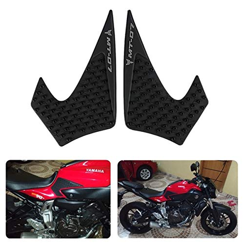 Dogggy Motorrad Anti-Rutsch-Tankpad für Yamaha MT-07 2014-2017 Tank Traction Pad Seite Knie Grip Protector von Dogggy