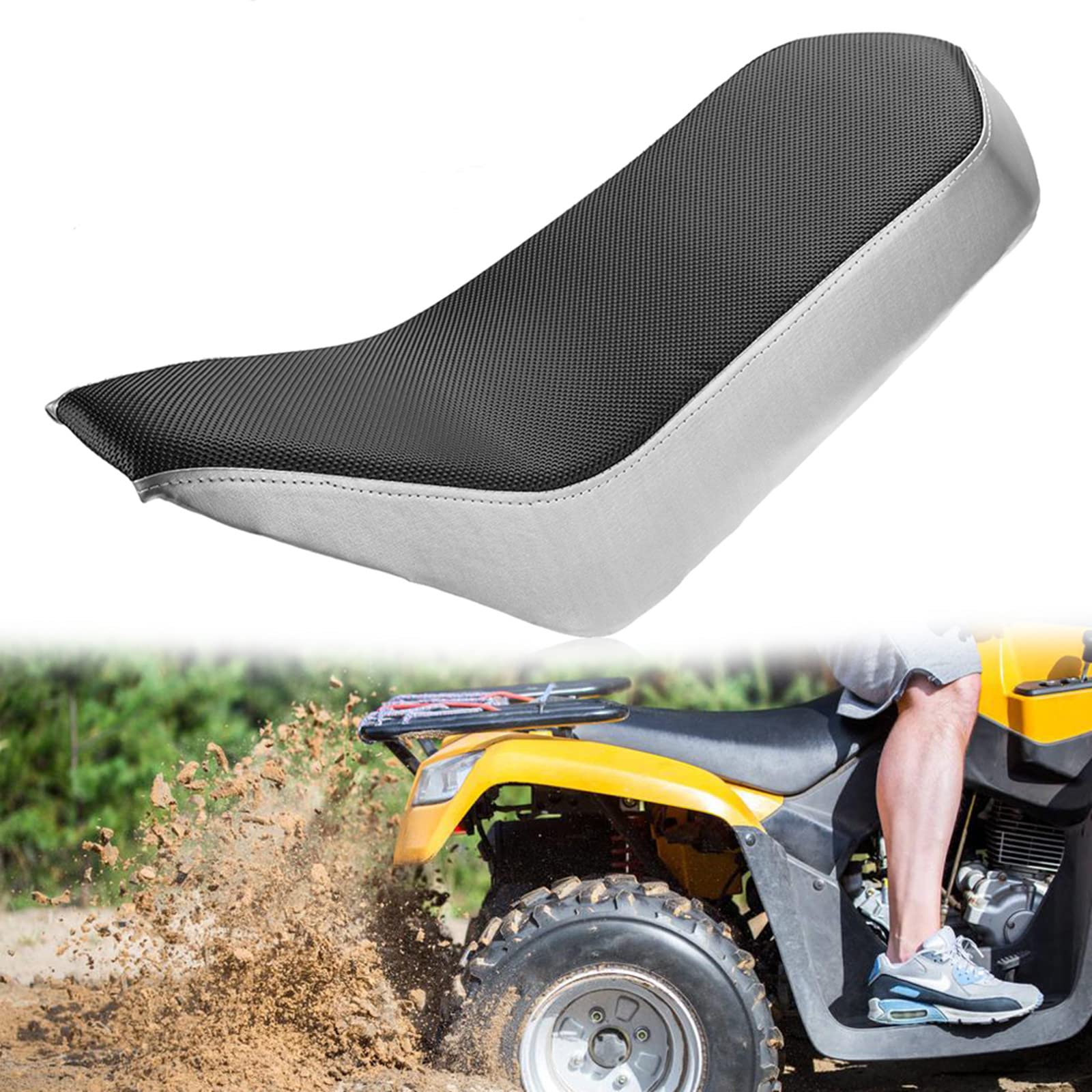 Dogggy Schwarz PVC-Vinyl-Schaum Sitz für 110cc 125cc Rennen Stil Quad Dirt Bike ATV 4-Rad dauerhaft Vinylschaumsitz Dogggy Schwarz PVC-Vinyl-Schaum Sitz für 110cc 125cc Rennen Stil Quad Dirt Bike ATV 4-Rad dauerhaft Vinylschaumsitz von Dogggy