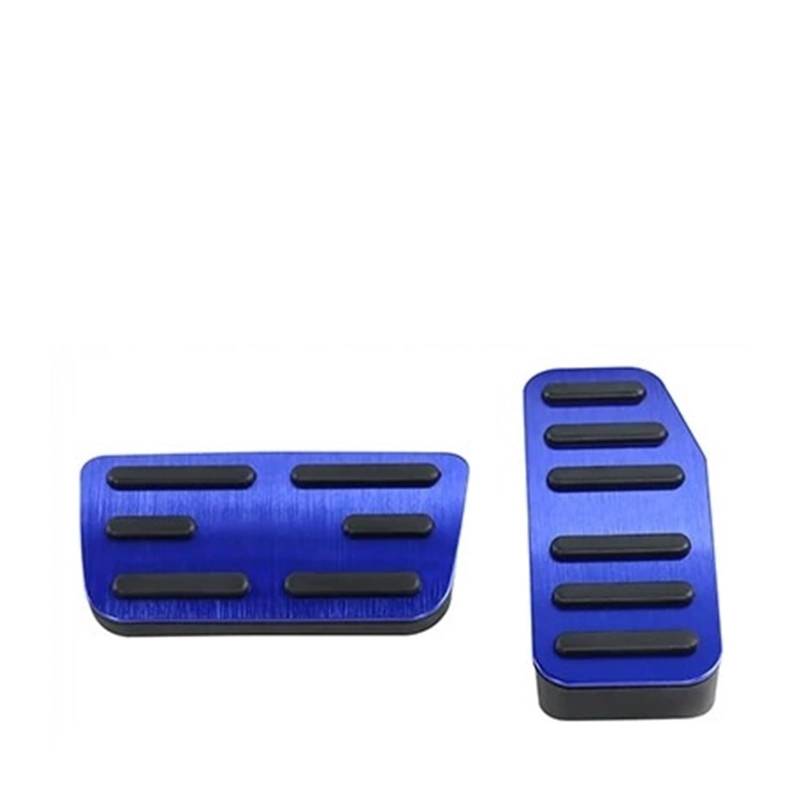 Auto Pedal Pad Kit Für HRV HR-V 2014 2015 2016 2017 2018 2019 2020 Aluminium Auto Kraftstoff Beschleuniger Bremspedale Abdeckung Anti-Slip Pad Zubehör Fußpedal Bremspedal(Blau) von Dogkapm