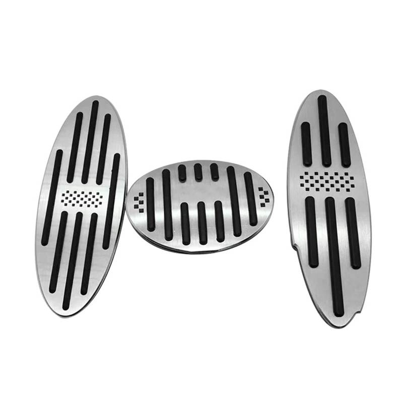 Auto Pedal Pad Kit Für Mini Für Cooper Für Countryman Clubman JCW S R56 R60 R61 F54 F55 F56 F60 Aluminium Auto Gaspedal Bremspedal Abdeckung Anti-Slip Pads Fußpedal Bremspedal(3 pcs) von Dogkapm