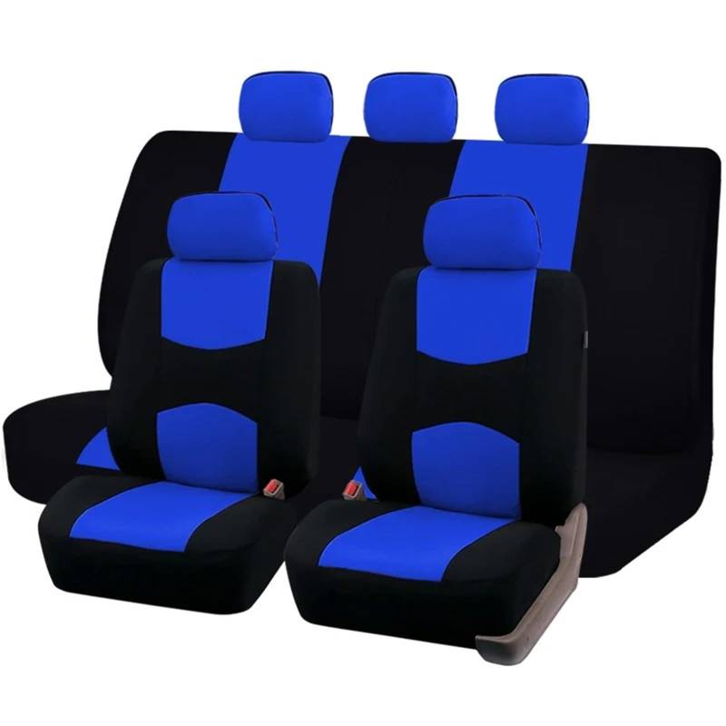 Autschonbezüge Autositzbezüge Universelles Polyester-Autositzbezug-Set Passend Für Die Meisten Autos SUVs Und Vans Autositzschutz Autositzbezüge(Blue Set) von Dogkapm