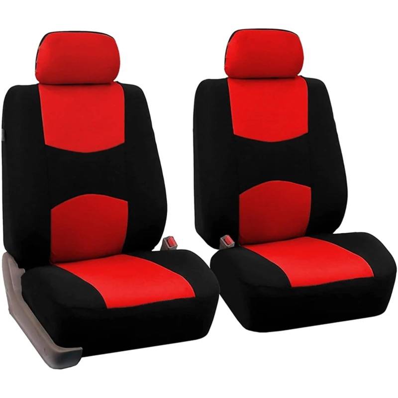 Autschonbezüge Autositzbezüge Universelles Polyester-Autositzbezug-Set Passend Für Die Meisten Autos SUVs Und Vans Autositzschutz Autositzbezüge(Red 2 Front seat) von Dogkapm