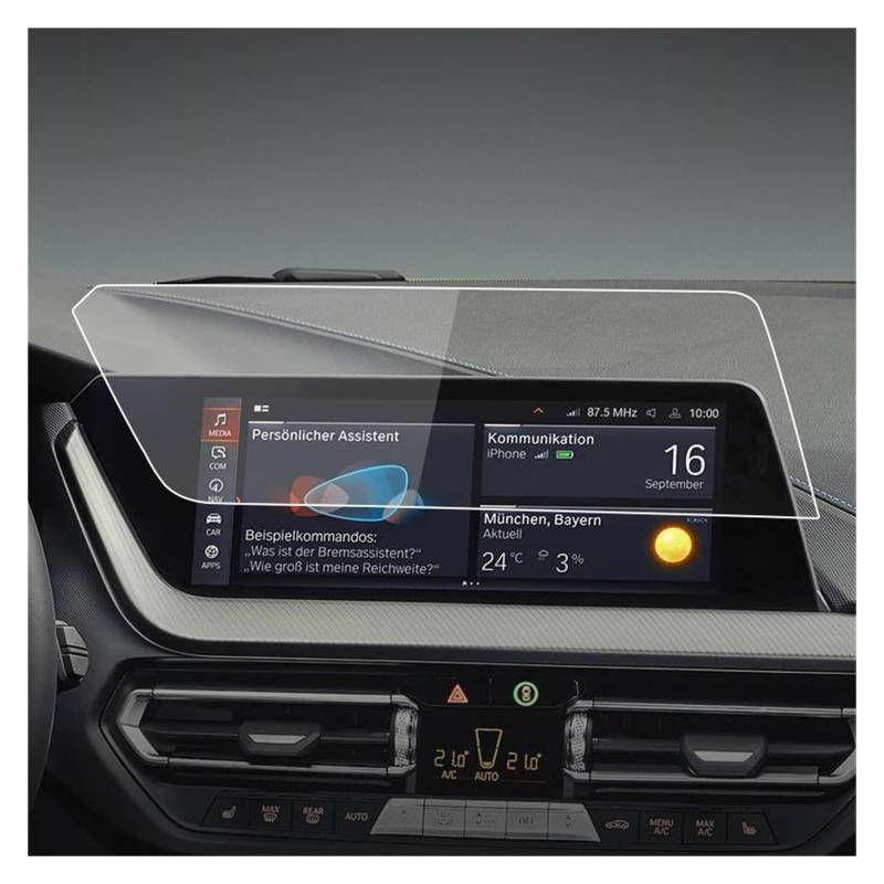 GPS Transparent Displayschutzfolie 10,25 Zoll Für 1 Serie 2020-2022 Dashboard Navigation Membran Auto GPS Display Gehärtetes Glas Bildschirm Schutz Film Auto Navigation Schutzfolie(HD) von Dogkapm