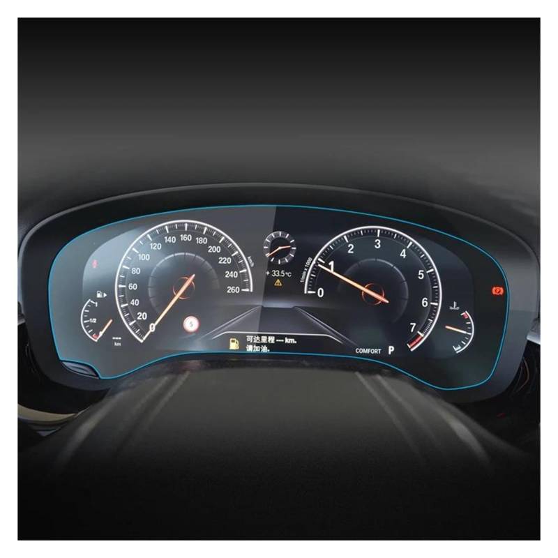 GPS Transparent Displayschutzfolie 12,3 Zoll Für 6 Serie GT 2017 Dashboard Navigation Membran Auto GPS Display Gehärtetes Glas Display-schutzfolie Auto Aufkleber Auto Navigation Schutzfolie(B Anti-blu von Dogkapm