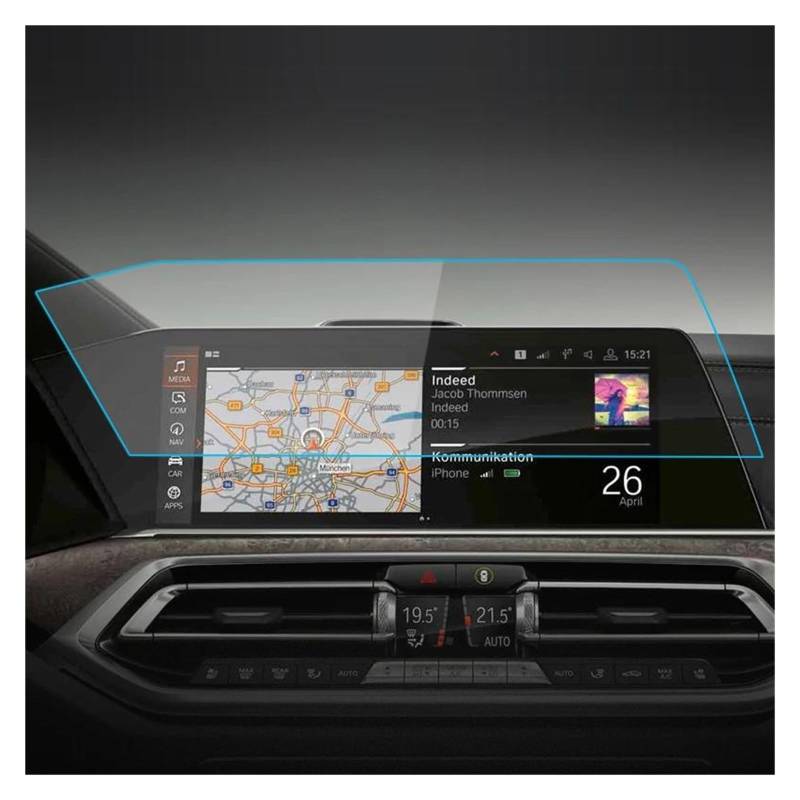 GPS Transparent Displayschutzfolie 12,3 Zoll Für X7 2019-2022 Dashboard Navigation Membran Auto GPS Display Gehärtetes Glas Display-schutzfolie Auto Aufkleber Auto Navigation Schutzfolie(A Anti-blue-r von Dogkapm