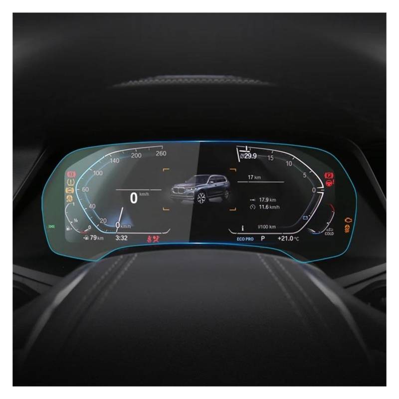 GPS Transparent Displayschutzfolie 12,3 Zoll Für X7 2019-2022 Dashboard Navigation Membran Auto GPS Display Gehärtetes Glas Display-schutzfolie Auto Aufkleber Auto Navigation Schutzfolie(C Anti-blue-r von Dogkapm